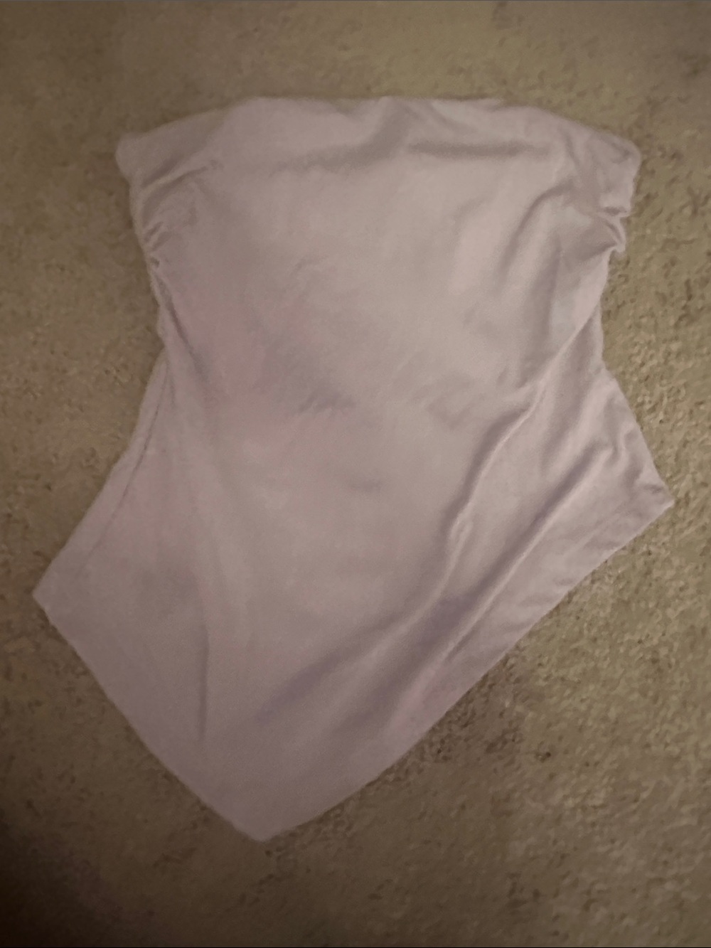 Asymmetrical Strapless Dress in Soft Lilac - Women's